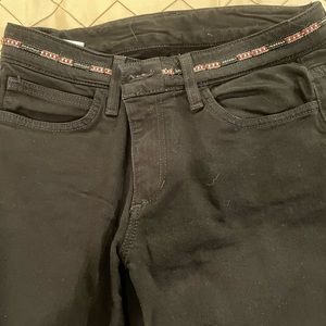 Joe’s black beaded waist jean.